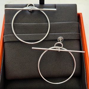 Brand new hermes loop earrings